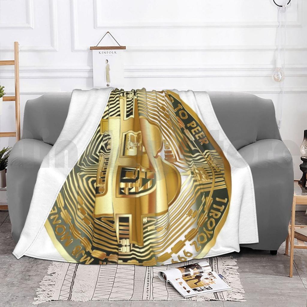 Bitcoin Blanket Super Soft Warm Light Thin Money Bitcoin Digital Money Gifts Trading Exchange Stock Exchange