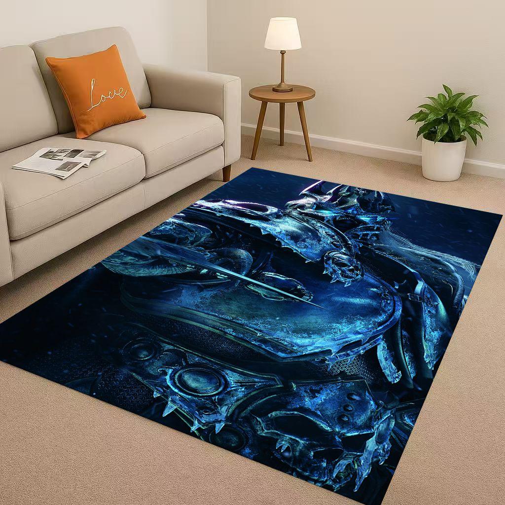 HD WOW World of Warcraft Game Demon Hunter Arthas Living Room Non-Slip Area Rug Carpet for Bedroom Playroom Sofa,Home Doormat
