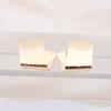New Fashion Folded Small Earrings Uneven Square Women's Stud Earrings Unique Design Unusual Earrings for Female orecchini