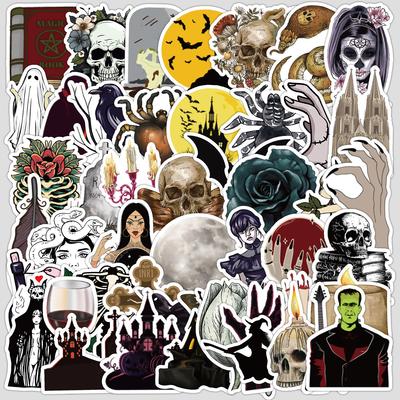 50 Pieces of Gothic-style Graffiti Stickers for Cars, Balance Bikes, Helmets, Water Cups, Computers, Decorations, and Waterproof Stickers