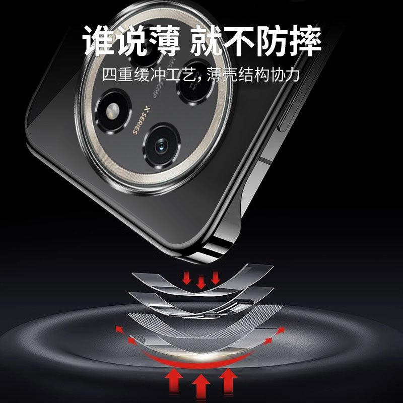 Applicable to Honor x11Promax mobile phone case transparent electroplating borderless X11ProMax anti-drop case high-end