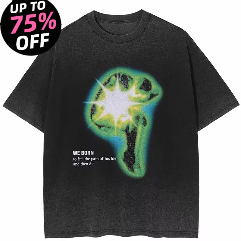 

Y2K Unisex Washed Black TShirt Hip Hop Streetwear Oversized Graphic T Shirt Cotton Harajuku Vintage Tshirt Unisex Tops Tees 4XL
