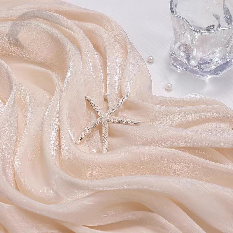 100x150cm Glitter Organza Fabric for Dress Skirt Shirt Clothing Diy Sewing Shiny Cloth Smooth Comfortable Textile