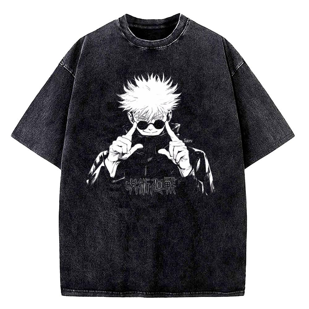 Anime Jujutsu Kaisen Choso Print T-Shirt Herren Damen Y2k T-Shirts Vintage Gewaschene Baumwolle T-Shirt Harajuku Männliches Kurzarm-T-Shirt