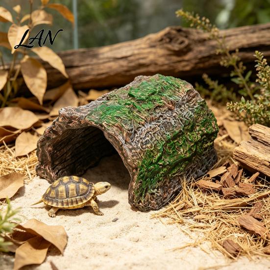 Eidechsen-Habitat-Dekoration Reptilien-Versteckhöhle, Baumstamm-Gecko Realistisch Gewölbt Natürliche Rindenstruktur Versteck Versteck für Spinnen Schildkröten Terrarium