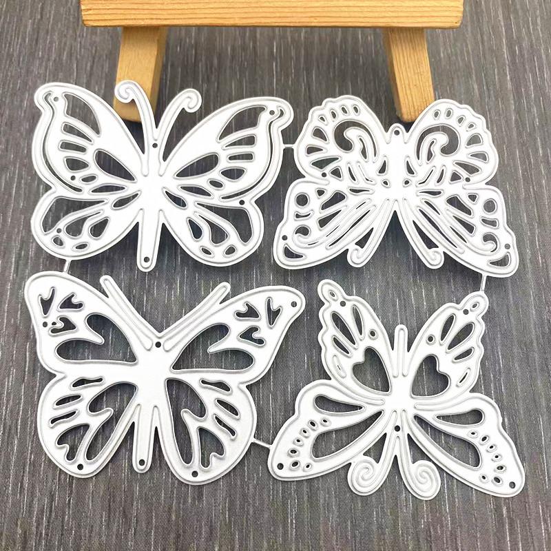 Four Butterflies Design Scrapbooking Craft Die 3D DIY Festival Card Making