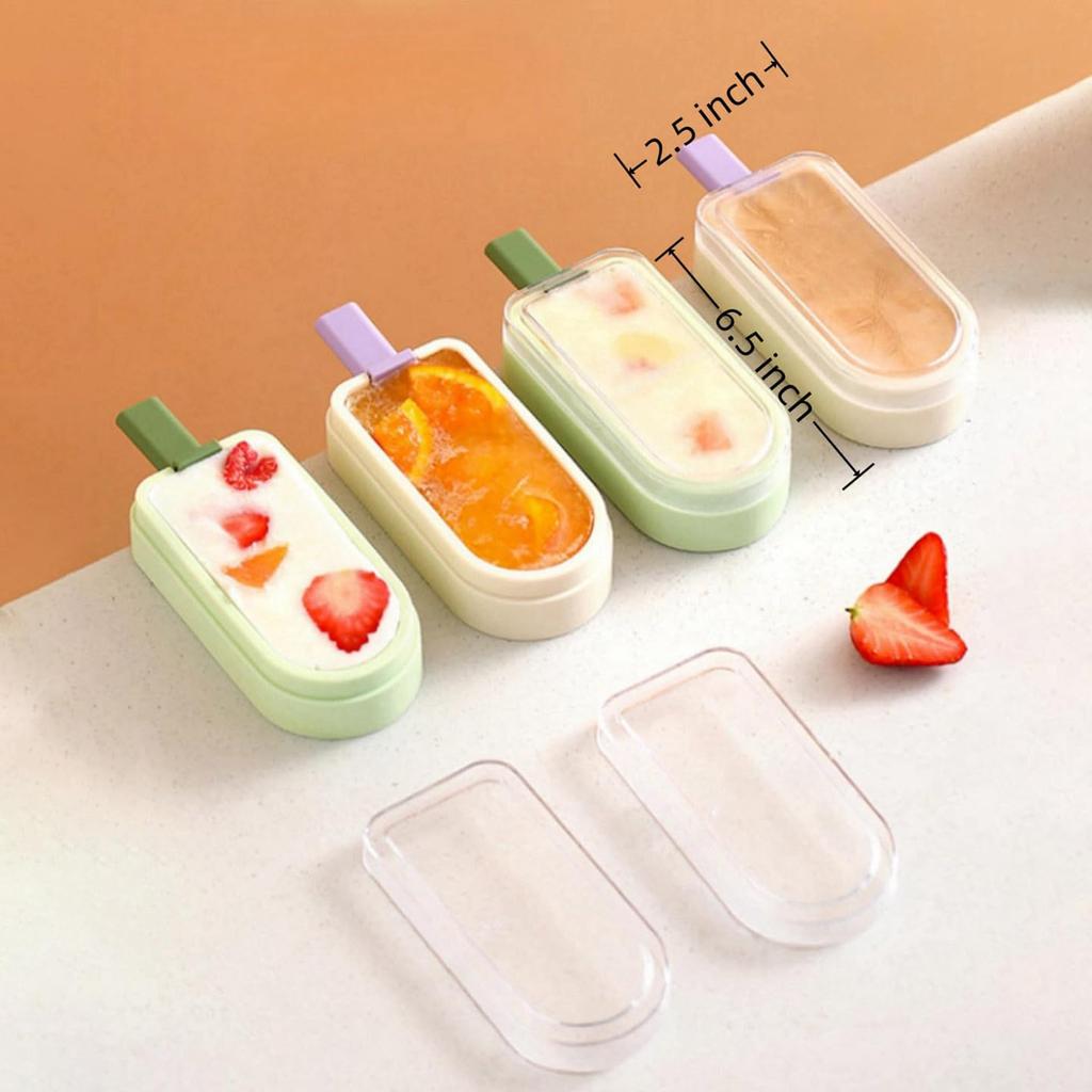 1/4pcs Ice Cream Mold Food Grade Silicone Tray DIY Chocolate Dessert Popsicle Mould Reusable Homemade Tool Summer Party Supplies
