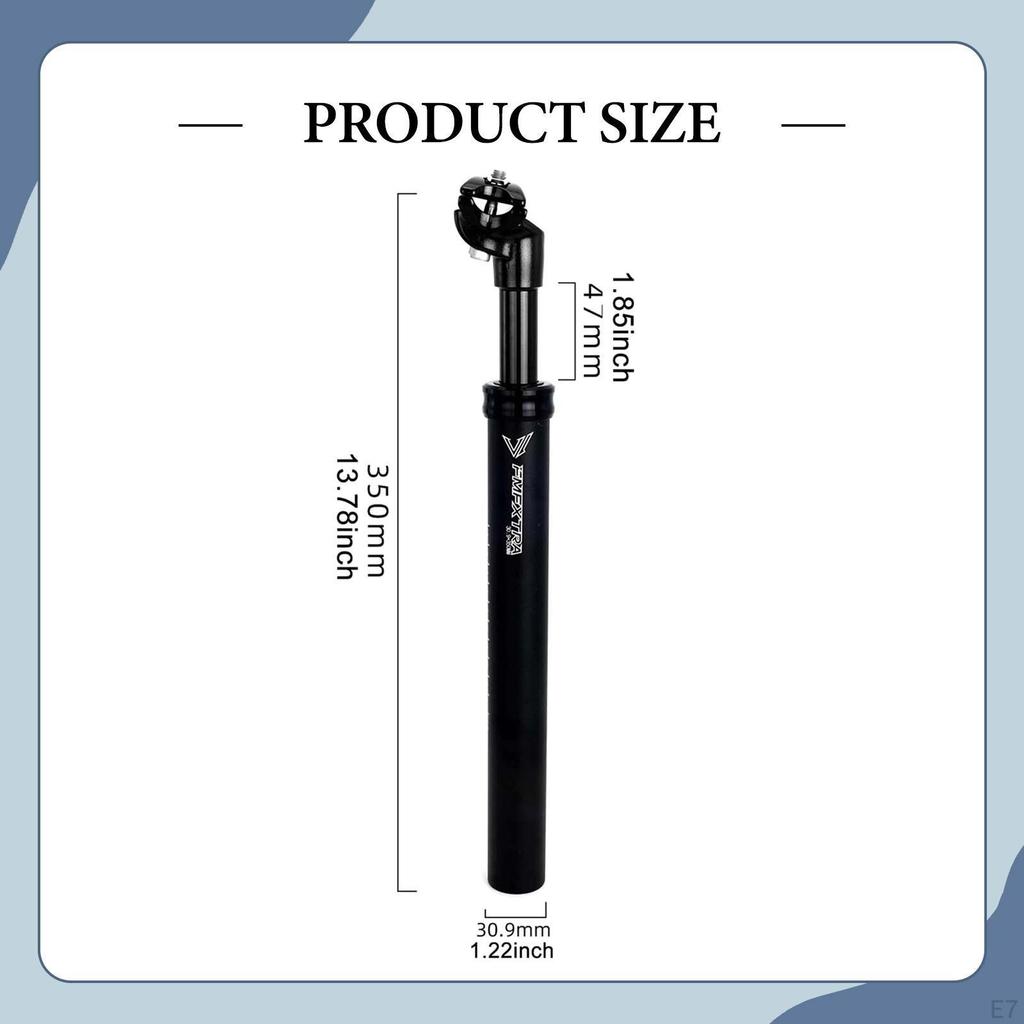 Bike Suspension Seat Post Adjustable 13.78inch Accessory Shock Absorber Damper Replacement for