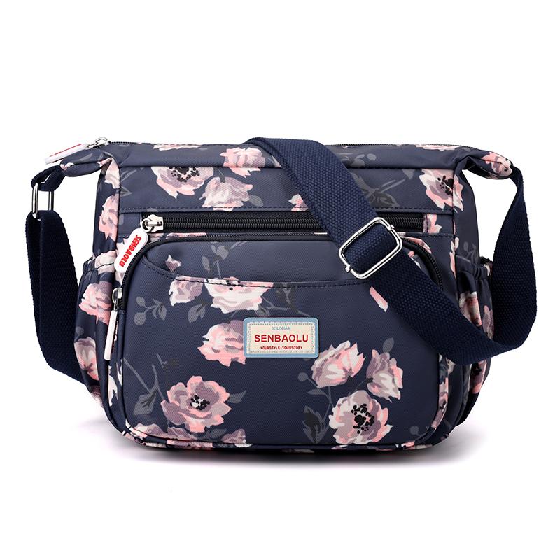 Women's Nylon Bag Printed Bag Small Bag Shoulder Crossbody Bag Middle-Aged Mother's Bag