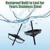 Bathroom Adjustable Tension Pole Corner Shower Caddy with ABS Rustproof Stainless Steel No Drill Shower Large Shower Storage Shelf for Rack, 140-310cm