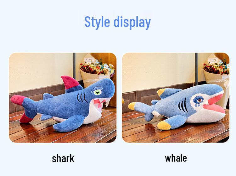 Creative Megalodon Shark Plush Pillow with Red Lips – Funny Prank Toy & Gift Doll
