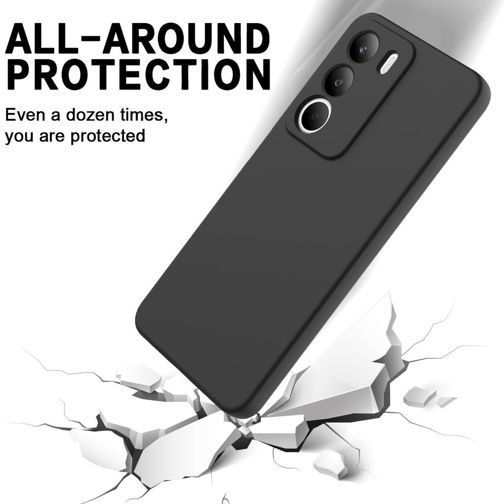 For Realme C71 4G Liquid Silicone Case Phone Back Cover with Hand Strap