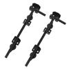 2 Set Gate Ground Latch 12 Inch Carbon Steel Heavy Duty Double Gate Cane Bolt for Home