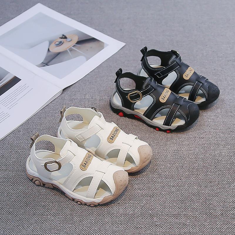 Breathable Boys' Non-slip Closed-toe Sandals for Outdoor Beach - Summer 2026 Primary School Kids with New Soft Sole