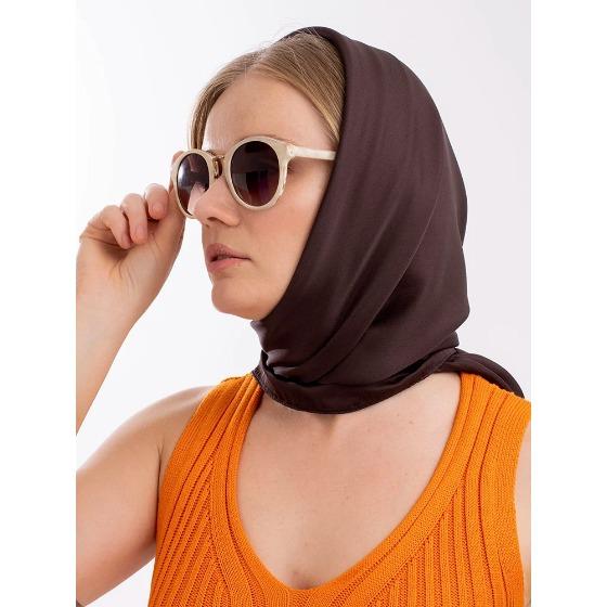 90cm Solid Colors Neckerchief Hijab Scarf For Women Soft Satin Headband Hair Scarves Female Square Shawls Head Scarfs For Ladies