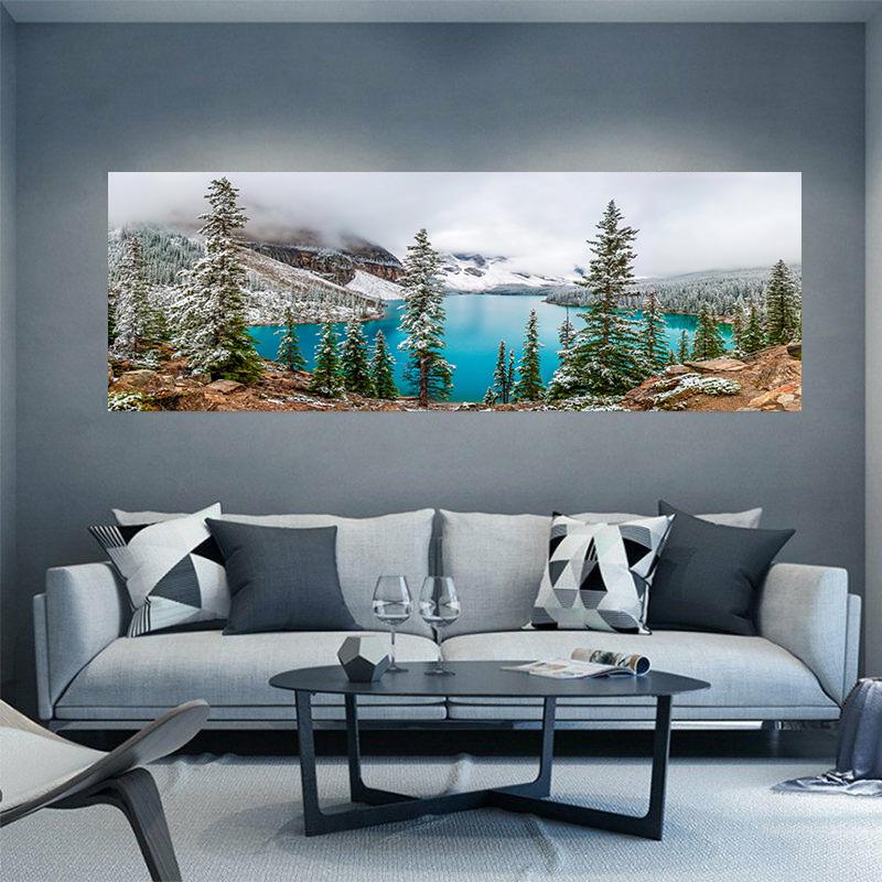 Canvas Painting Snow Mountain Landscape Canvas Prints Art Canvas Wall Art Poster Prints Picture Cuadros Wall Art for Home Decoration