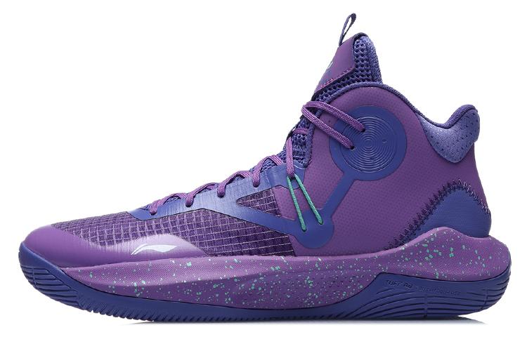 Li Ning Sonic 9 Team Basketball Shoes Men s Mid Top Quartz Purple ABPR017-1 39.5
