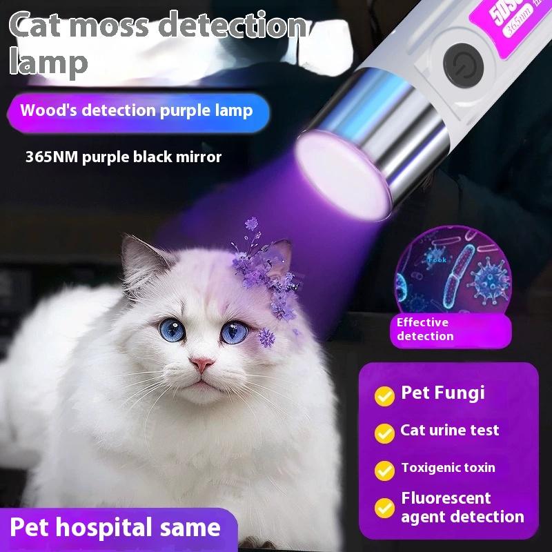 365nm UV Flashlight Ultraviolet Torch ABS Plastic Material USB Rechargeable Pet Urine Cat Tinea Money Ore Marker Detection Light