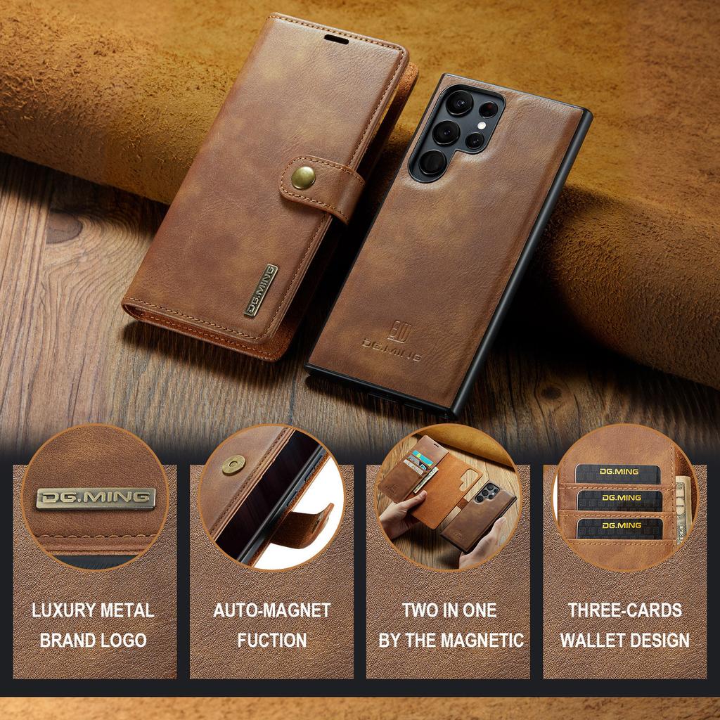 Applicable To Samsung S23 Ultra Magnet Split Leather Case Wallet Protective Case S23 2-in-1 Split Mobile Phone Case