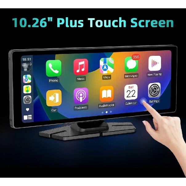 10.26" 4K Carplay Car Smart Screen multimedia Video player Wireless Carplay Android Auto Car Radio Monitors for Apple Android