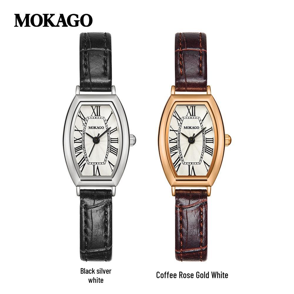 MOKAGO Women's Retro Roman Numeral Quartz Wristwatch