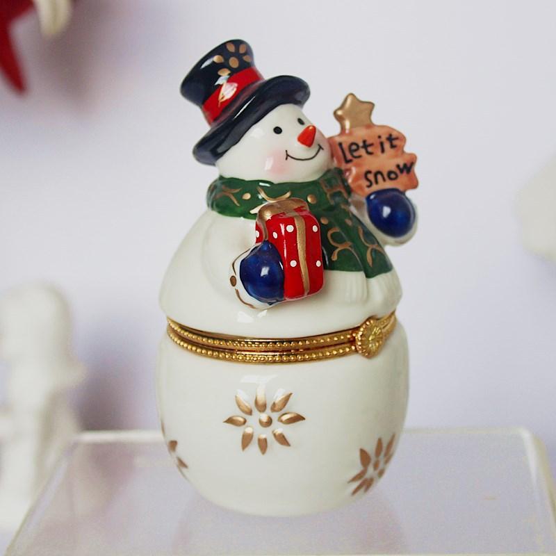 European and American Style Ceramic Handicraft Jewelry Box, Creative Home Furnishings Hand-painted Ceramic Storage Box