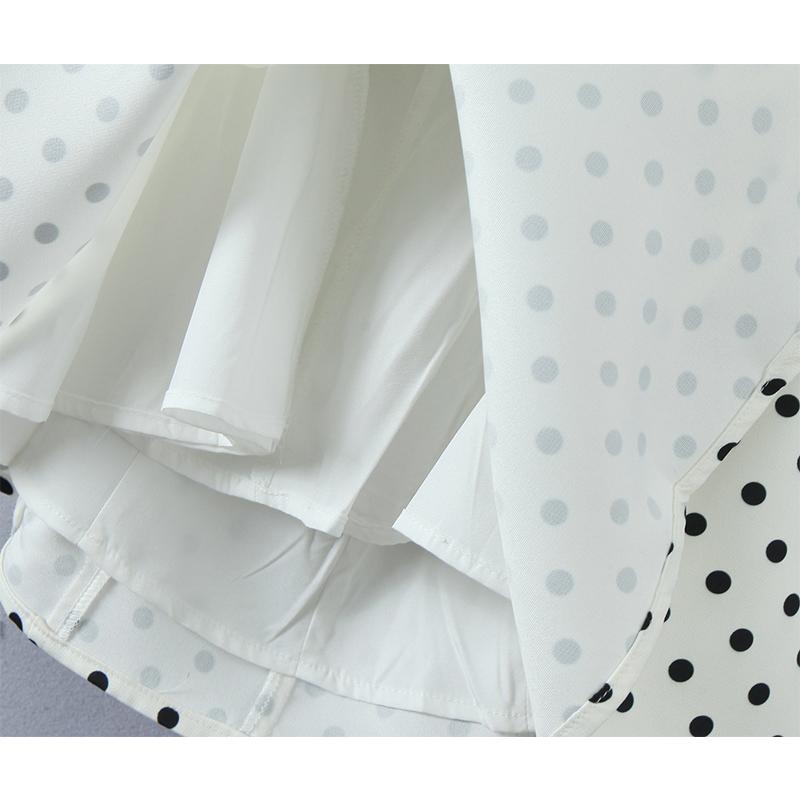 French Style Retro Polka Dot Deep V Halter Dress Women Sexy Backless A-line Slim Sweet Elegant Mini Dresses Summer Robe