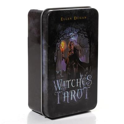 Witches Tarot Deck Tarot Beginner In a Tin Metal Box High Quality 78 Card Gilded Edge Paper Booklet Based Rider Tarot