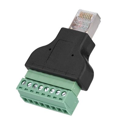 DVR Ethernet Konnektörü RJ45 Erkek Jak - 8 Pin Vidalı Terminal Konnektörü