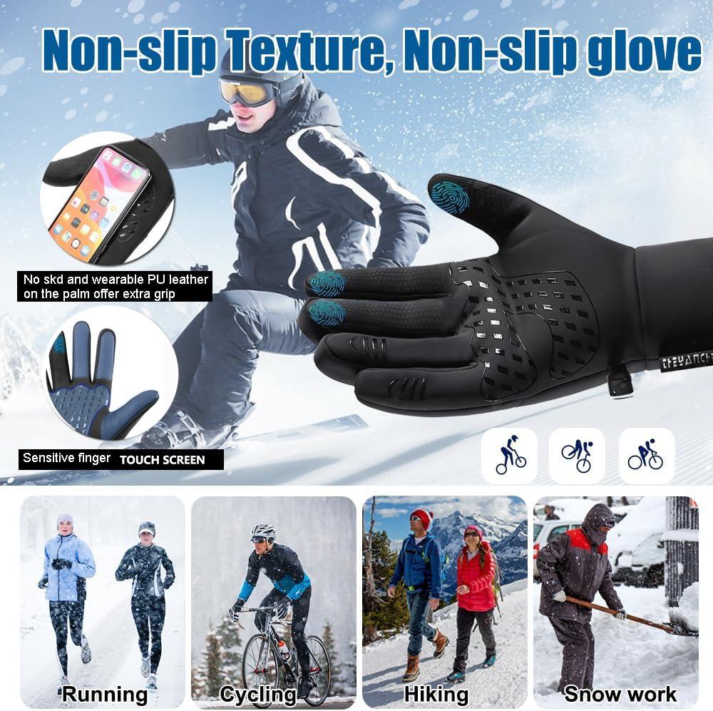 Durable And Safe Yanbiguo Winter Gloves For Men Women-Waterproof Thermal Glove For Cold Weatherwarm Gloves For Cyclingsnowtouchscreen Finger