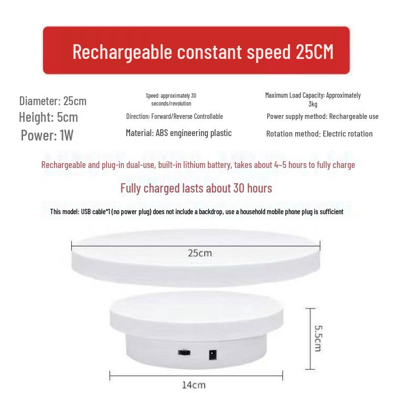 Automatic Rotating Display Stand with Remote for Photography and Live Streaming