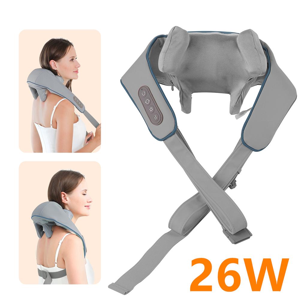 Foreverlily 26W Neck As Well As Shoulder Area Massager Cordless Shoulder As Well As Back Kneading Massage Shawl Trapezius Neck Cervical Masajeador