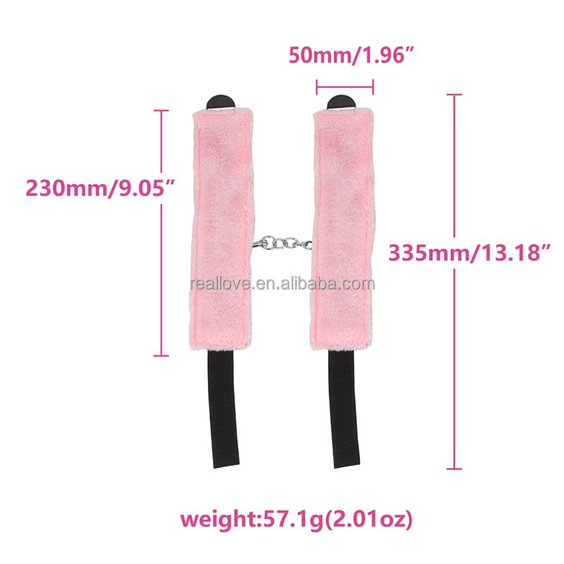 Sexy Leather BDSM Bondage Gear Kit Plush Restraints Handcuffs Whip Gag Nipple Clamps Sex Toys for Couples YM