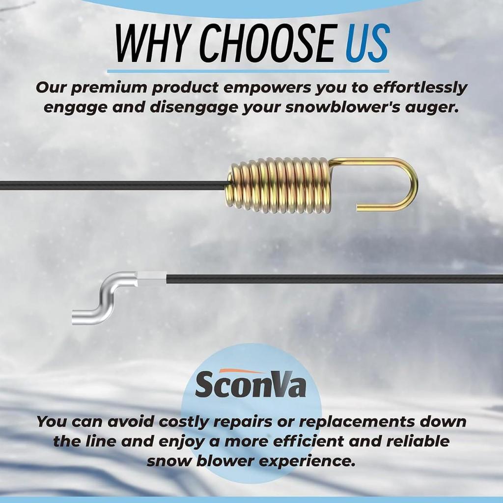 303200012 & 303200050 Auger Cables Compatible with PowerSmart Snow Blower DB7651-24