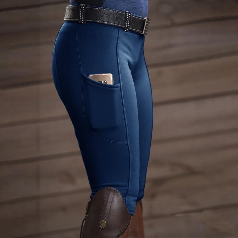 European Aristocratic Elastic Equestrian Pants - Women's Casual Hip-lifting Design