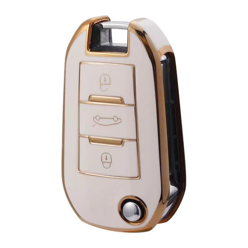 TPU Car Remote Key Case Cover Shell For Peugeot 208 107 206 306 307 308 2008 3008 4008 5008 RCZ Citroen C1 C2 C3 C4 C5 CACTUS C8