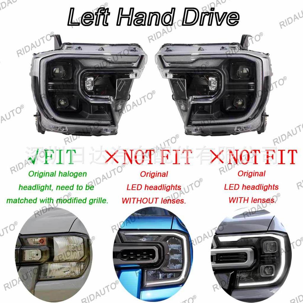 Ford RANGER 2023+ LED Headlight Assembly with DRL Lens