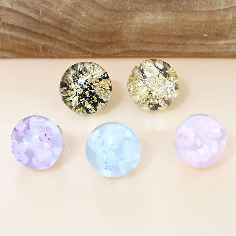 Harzscheibenknopf Knopf Cheongsam Transparent Blume Kleiner Knopf Tang-Anzug Hanfu Hemdknopf Runde Perle Retro Dekoration