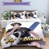 3pcs Rintaro Suna Cover Set - Personalized Name, HD Printed Bedding with 1 Cover and 2 Pillowcases - Perfect for Home Decor, Easy Care