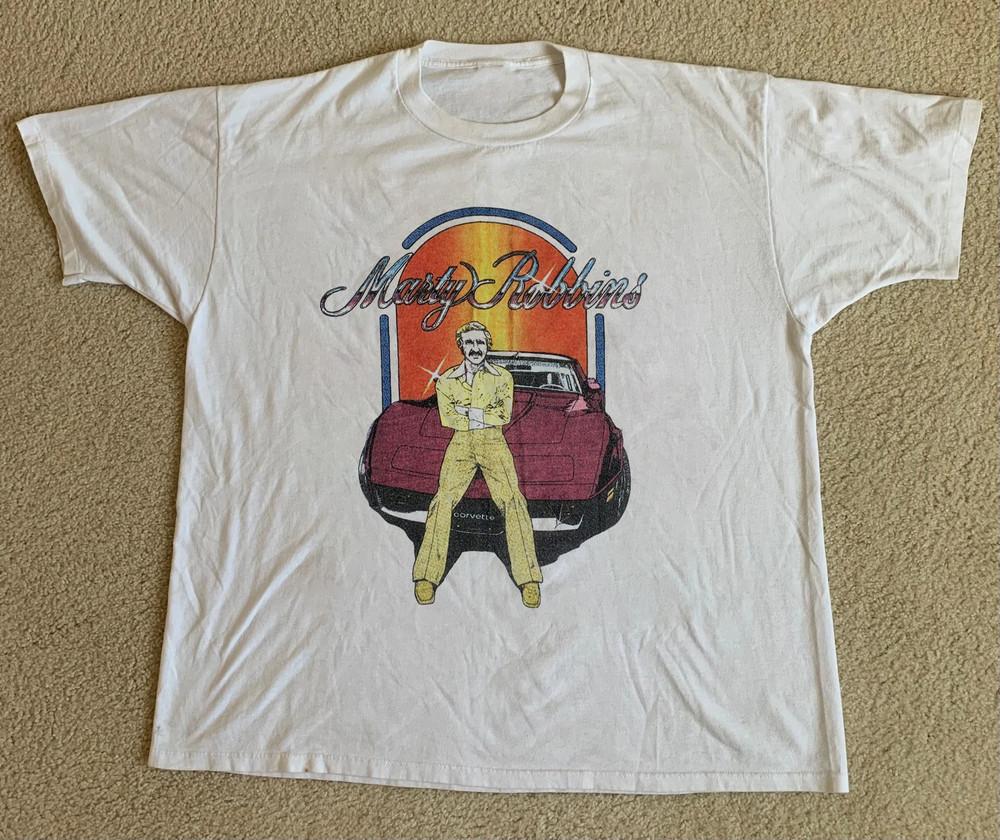 Marty Robbins Classic Country Music Short Sleeve White  All Size Shirt BL2.199 Unisex T-Shirt L