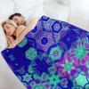 Luminescent Psychedelic Vibrant Colorful Vivid Tie-Dye Mandala Collage Throw Blanket Hairy Thin Blankets