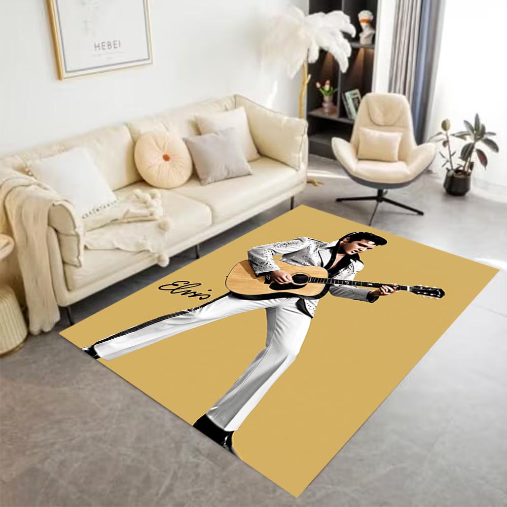 Elvis Presley Performance Teppich Büro Teppich Perfekt für Arbeitszimmer Spielzimmer Raum dekorieren Eingangsbereich Rutschfester Teppich Büros dekorieren