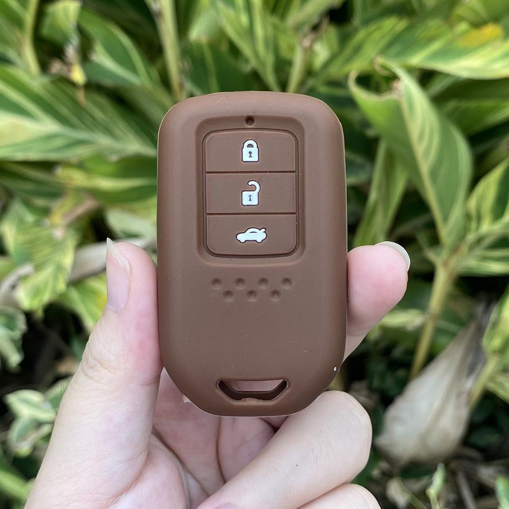 3 Buttons Silicone Car Fob Key Cover Protect Skin Case Holder for Honda Fit City Greiz Jazz XRV Venzel HRV CRV Remote Keychain