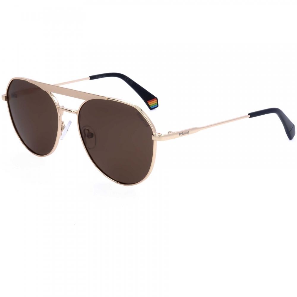 Polaroid Brown Sunglasses 57mm Gold