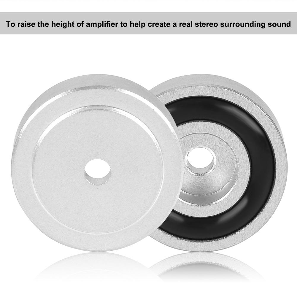 4PCS 30*10mm Aluminum Alloy Amplifier Feet   Amplifier Pads Feet Silver