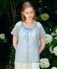 YUPPE Shirred Ribbon Blouse_Sky Blue
