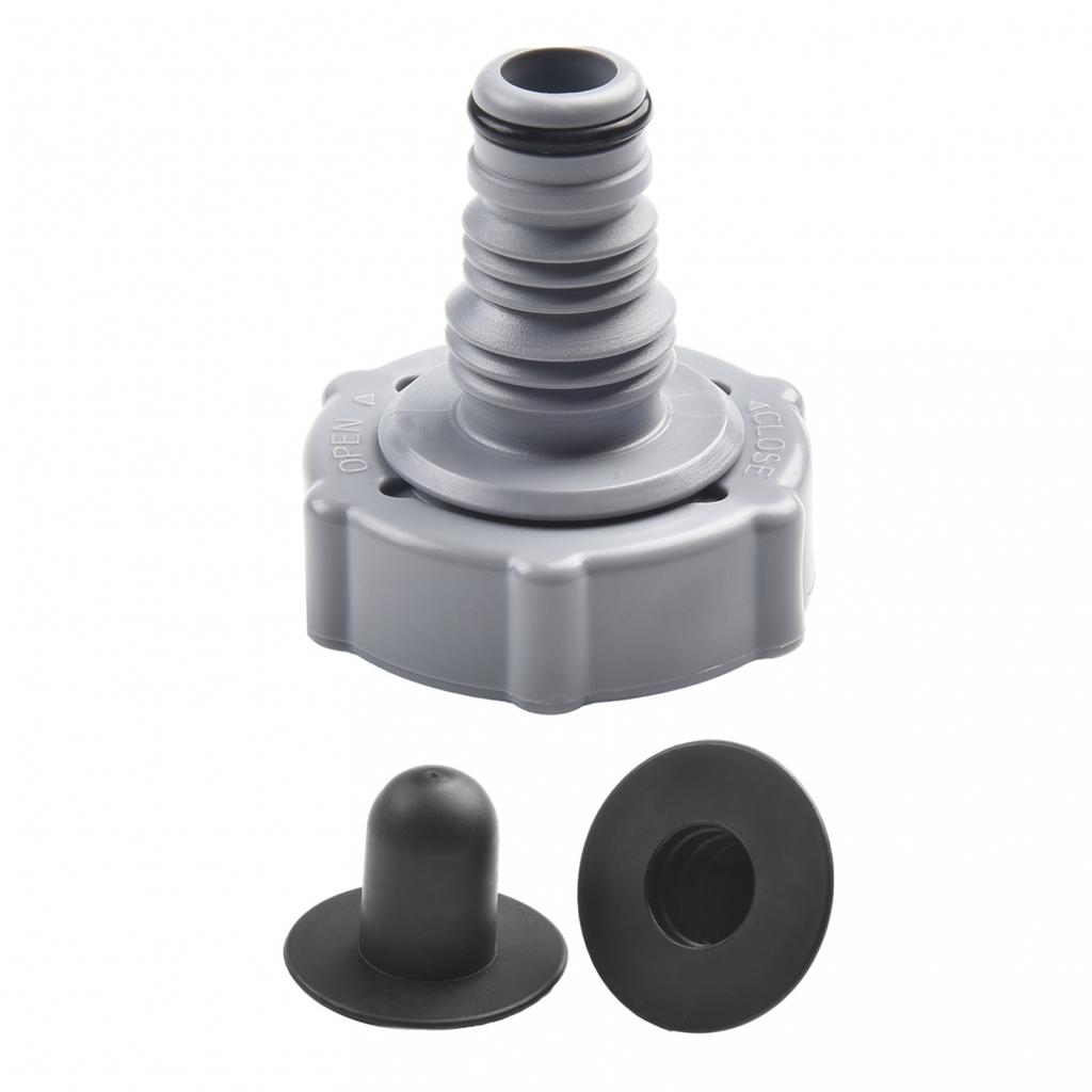 Practical Black Drain Valve for For draining Pool Hose Adapter 32mm P6H1419