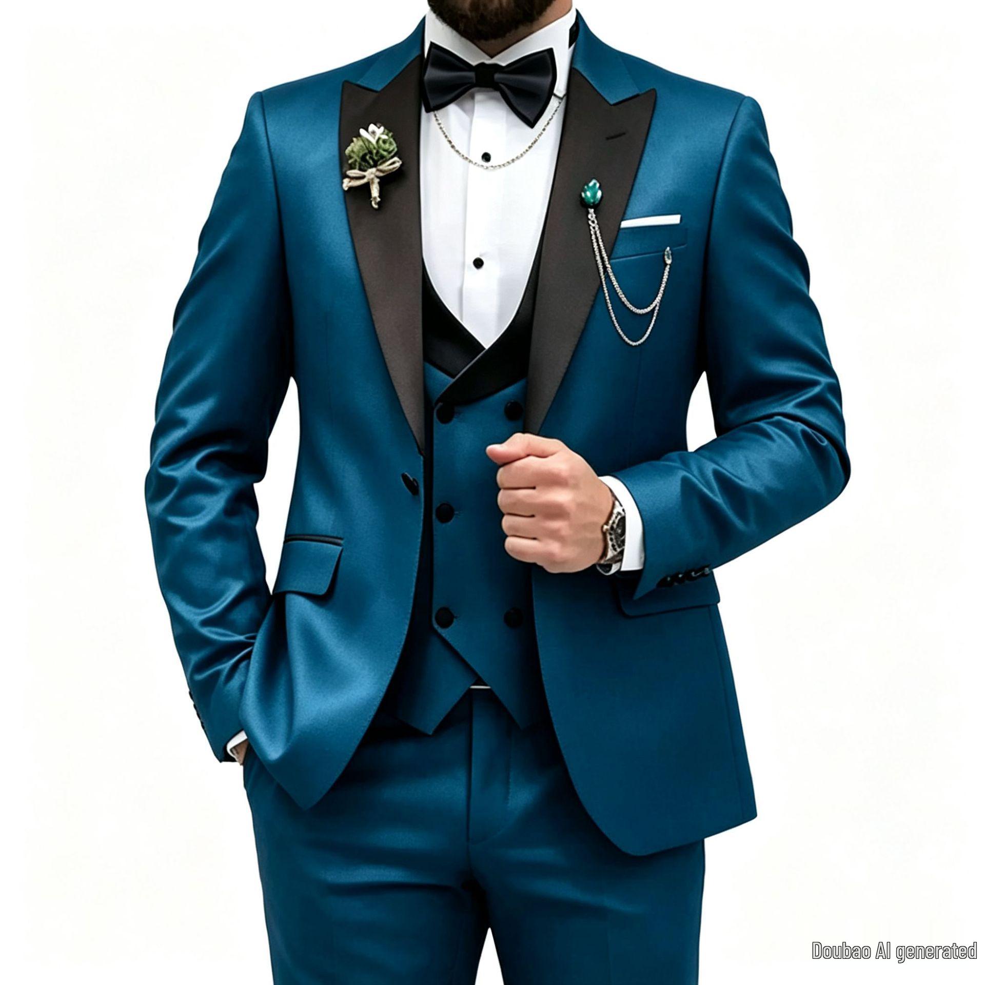 2024 Men`s Korean Slim Fit Three-Piece