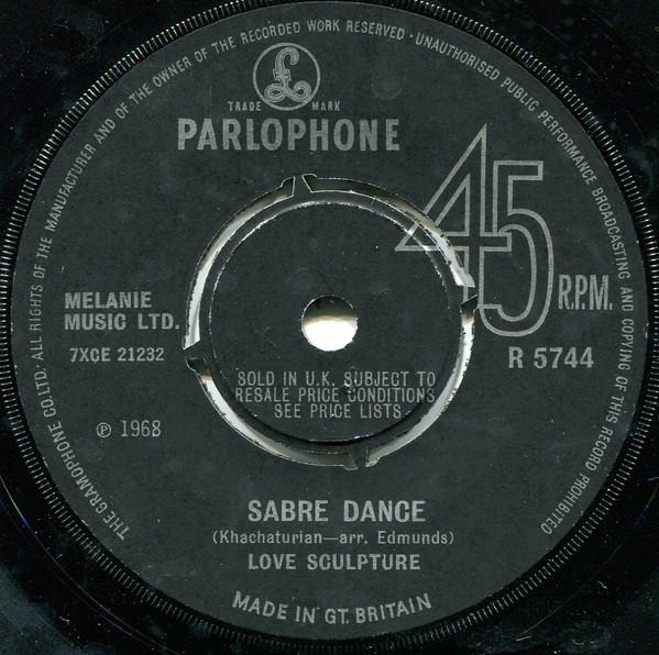 

7inch Record LOVE SCULPTURE Sabre Dance 7XCE21232 PARLOPHONE 1968 UK Rock Used