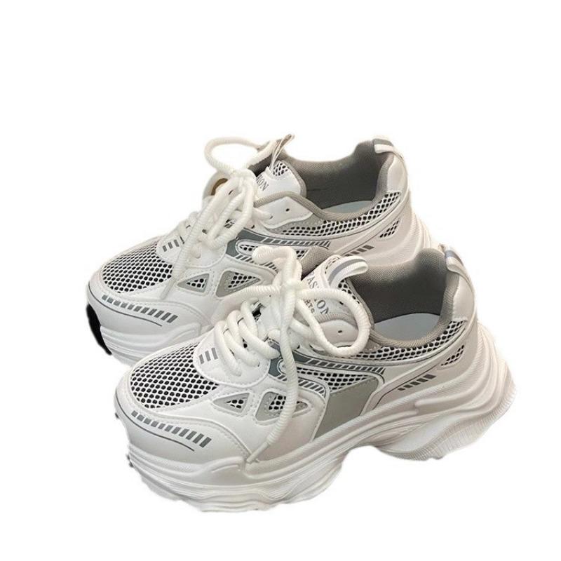 Dad shoes women's velvet black shoes new spring and autumn versatile muffin thick sole heightening casual sports shoes